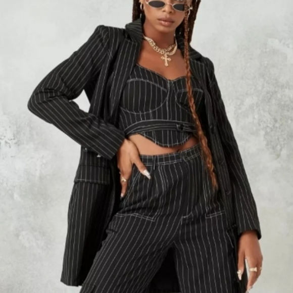 Missguided Jackets Coats Missguided X Kehlani King Pinstripe